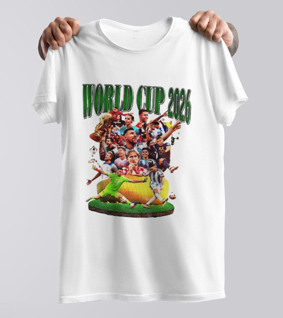 World Cup 2026 Soccer Celebration Stars And Trophy T-Shirt