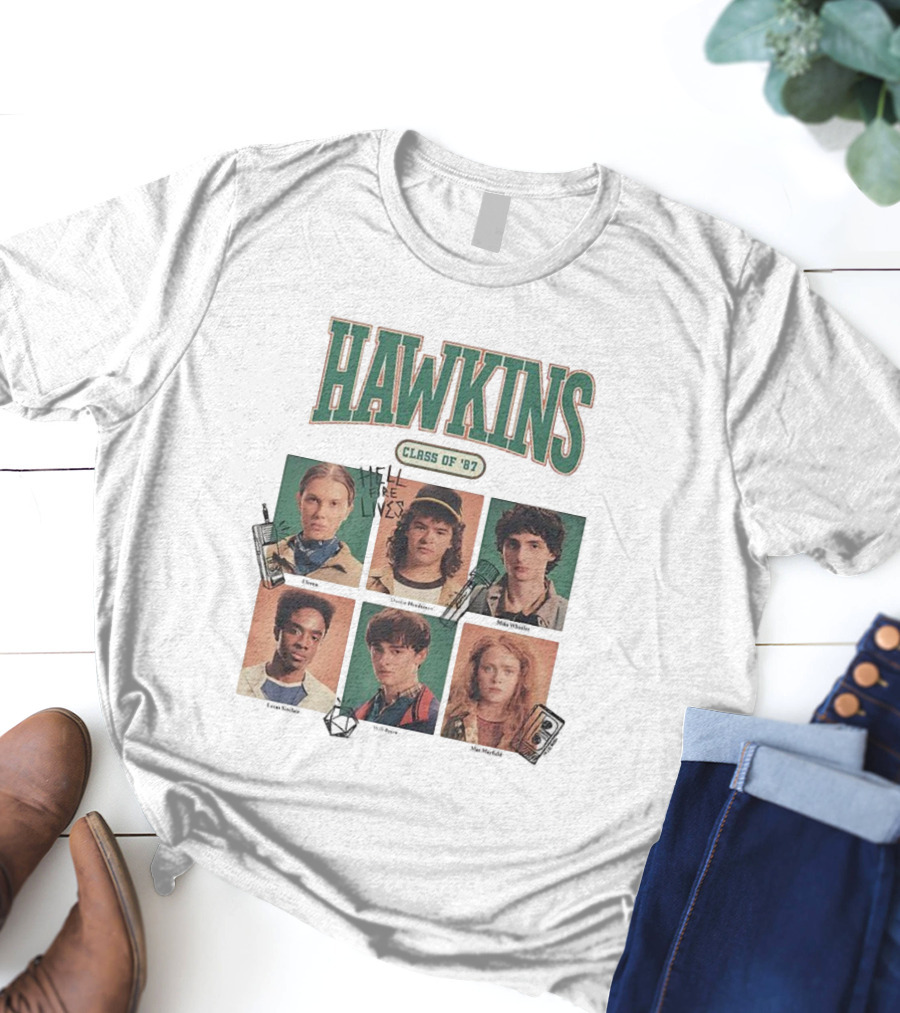 Hawkins Class Of ’87 Hellfire Lives Tour Stranger Things Characters T-Shirt