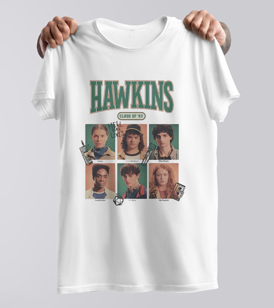 Hawkins Class Of ’87 Hellfire Lives Tour Stranger Things Characters T-Shirt