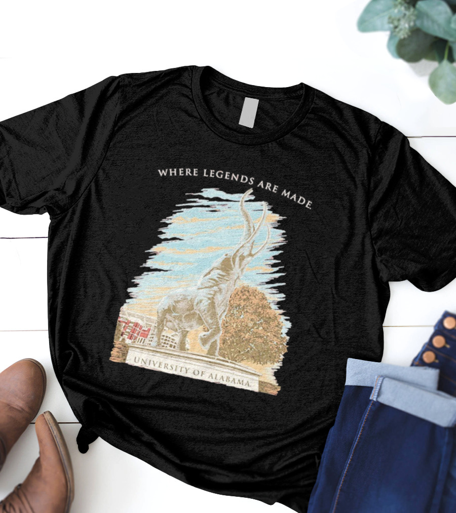 University Of Alabama Tuska Statue Where Legends Are Made T-Shirt