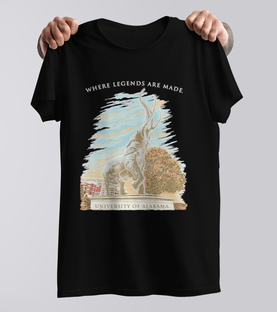 University Of Alabama Tuska Statue Where Legends Are Made T-Shirt