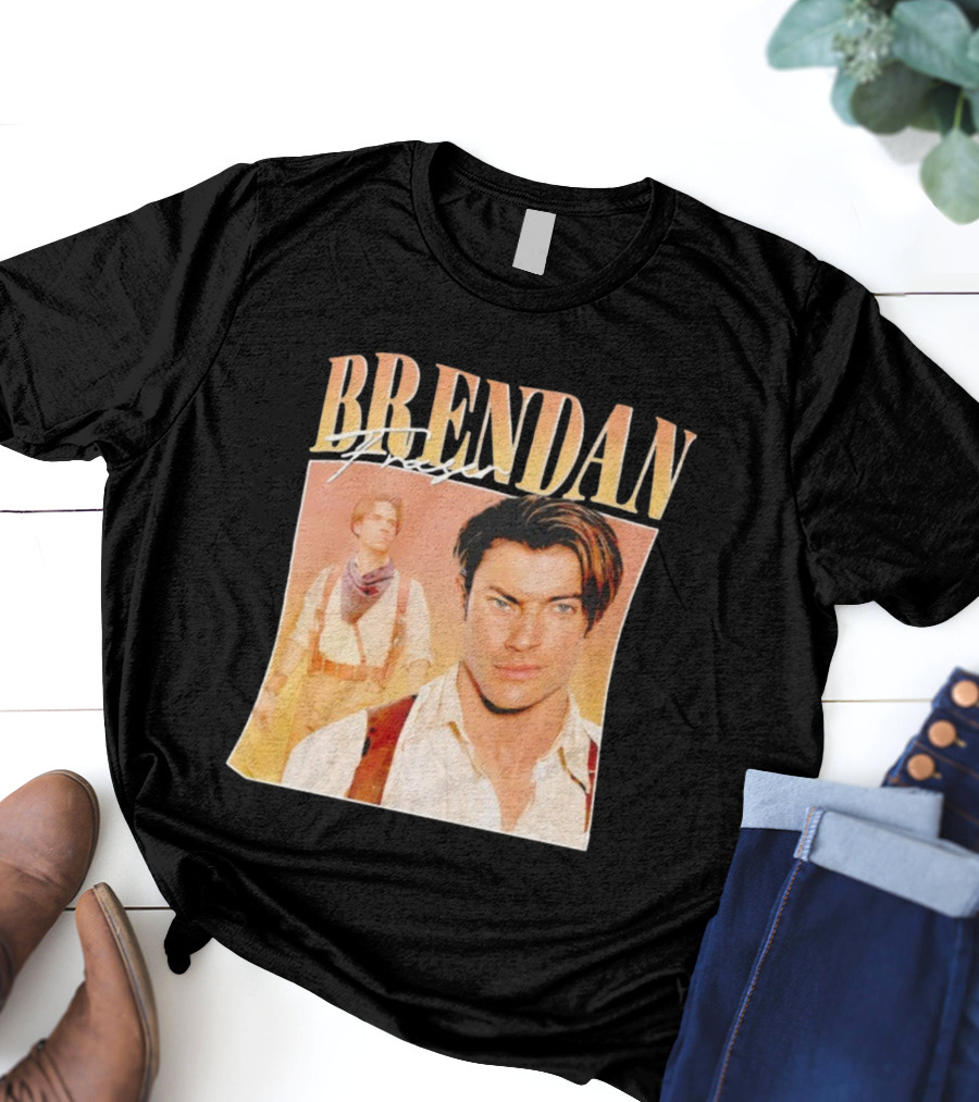 Brendan Fraser 90s Retro Style T-Shirt