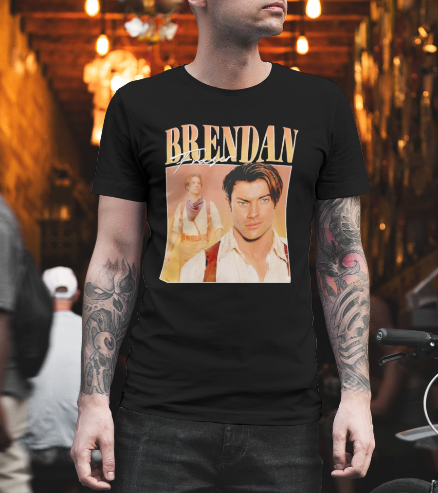 Brendan Fraser 90s Retro Style T-Shirt