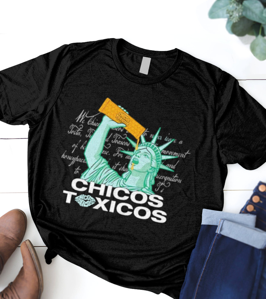 Chicos Toxicos Statue Of Liberty Honeycomb New York Humor T-Shirt