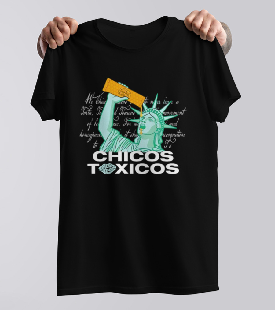 Chicos Toxicos Statue Of Liberty Honeycomb New York Humor T-Shirt