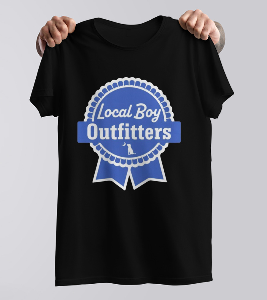 Local Boy Outfitters Blue Ribbon Dog Moon Emblem T-Shirt