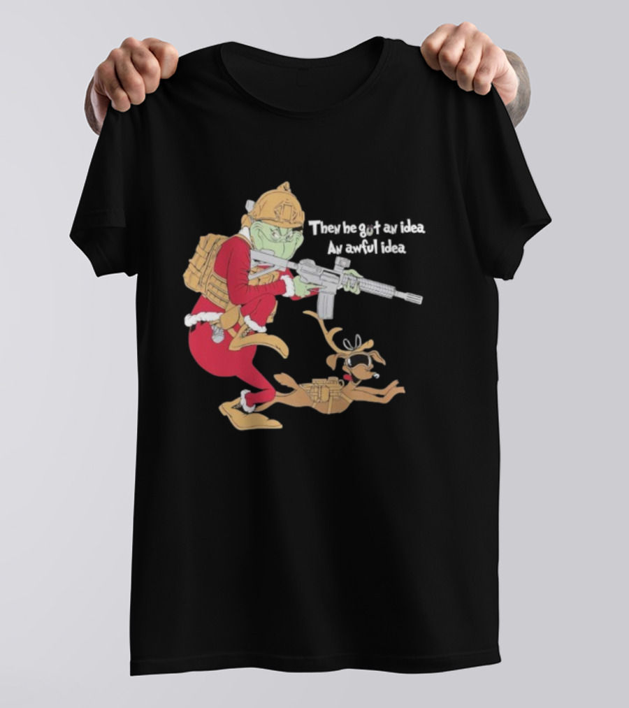 Grunt Style Operator Grinch Christmas Army Tactical Gear Santa Claus T-Shirt