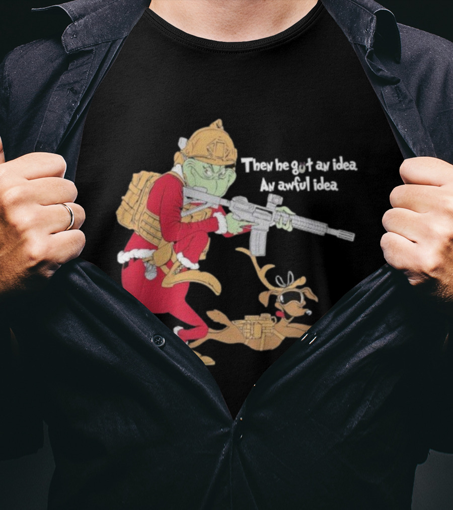 Grunt Style Operator Grinch Christmas Army Tactical Gear Santa Claus T-Shirt