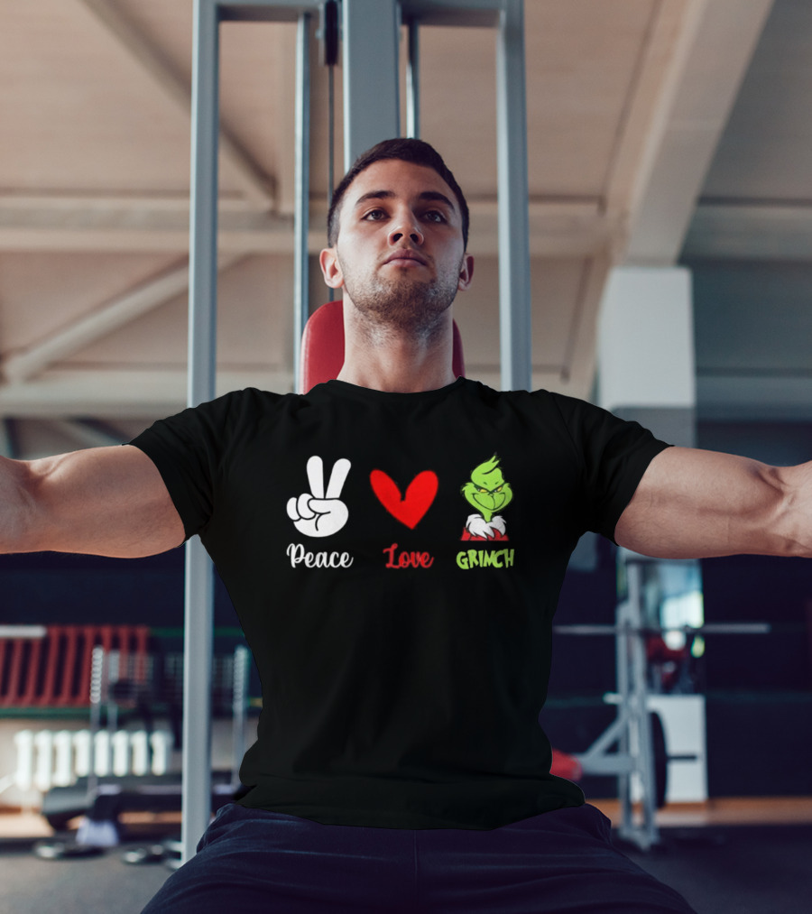 Peace Love Grinch Holiday Celebration T-Shirt