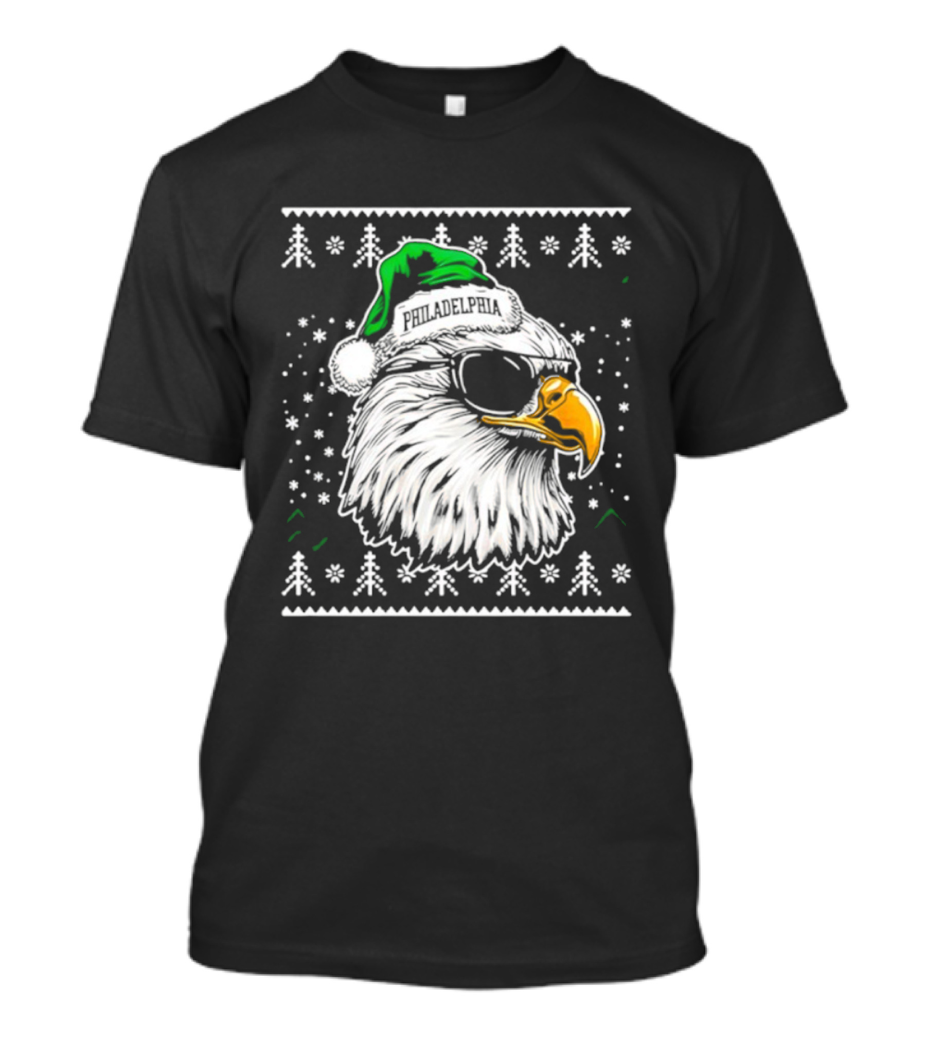 Philadelphia Eagles Mascot Festive Christmas Sweater Ugly Holiday Style T-Shirt