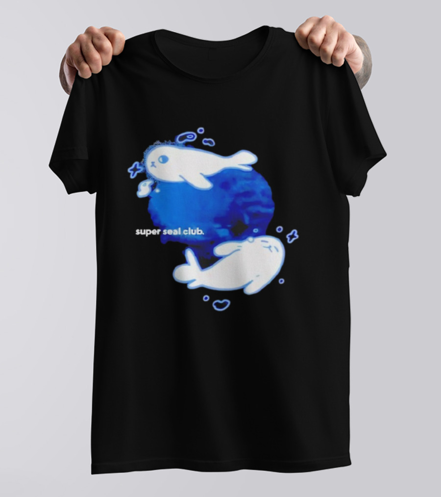 Super Seal Club 2025 Cute Cartoon Seal Design T-Shirt