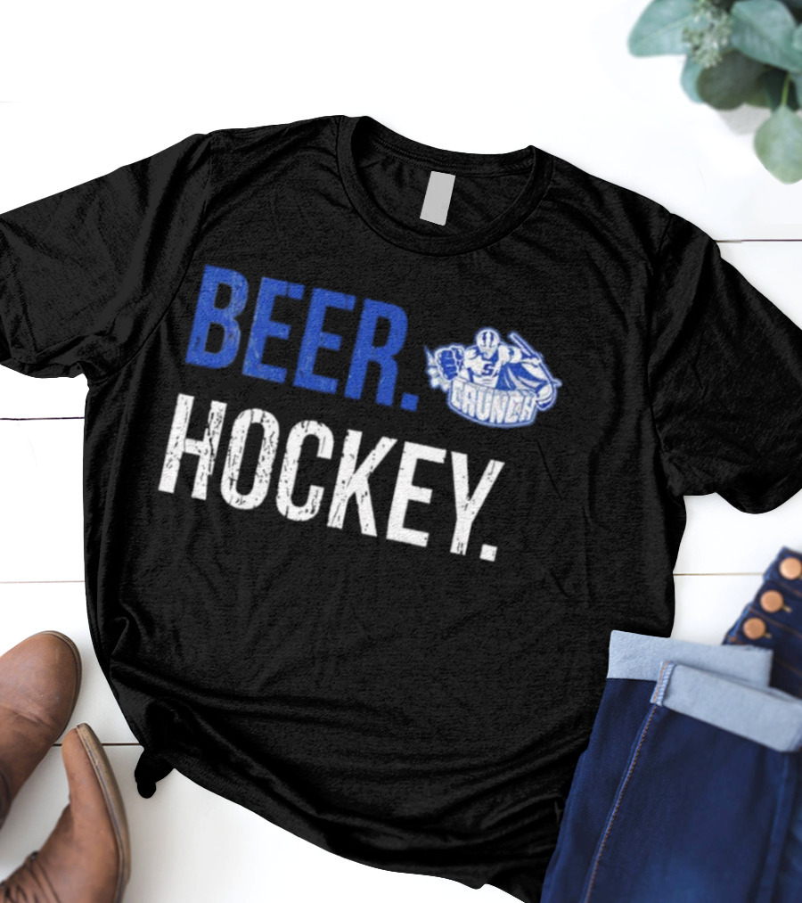 Syracuse Crunch Beer Hockey Enthusiast Apparel T-Shirt