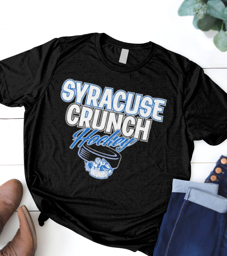 Syracuse Crunch Hockey Team Puck And Mascot Design T-Shirt
