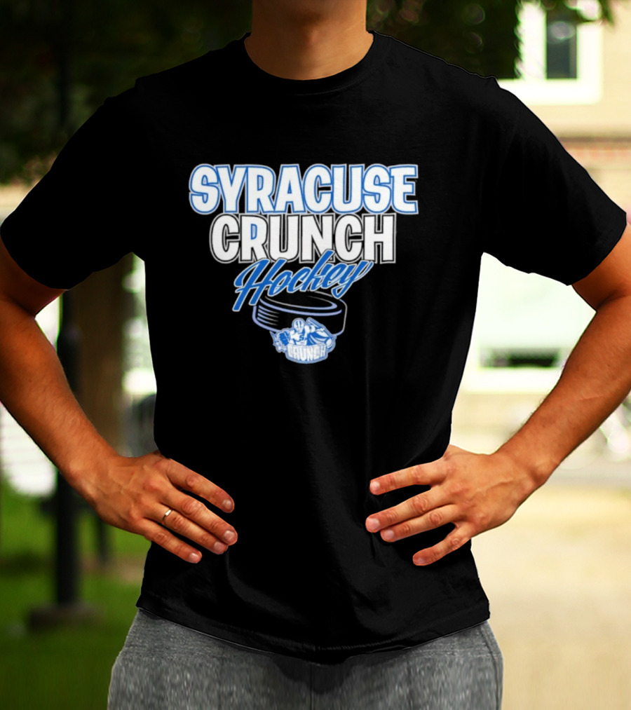 Syracuse Crunch Hockey Team Puck And Mascot Design T-Shirt