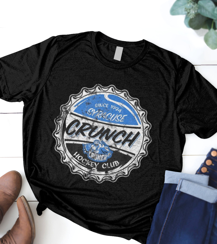 Syracuse Crunch Since 1994 Hockey Club Bottle Cap Crew T-Shirt