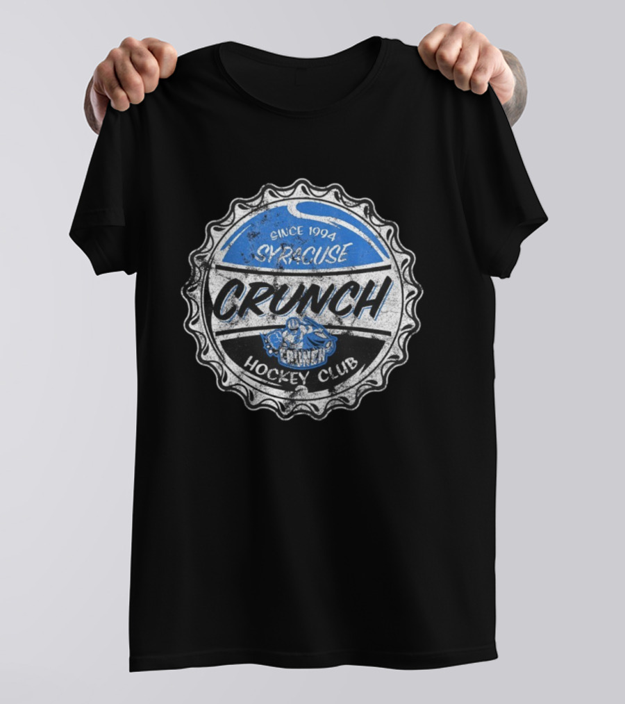 Syracuse Crunch Since 1994 Hockey Club Bottle Cap Crew T-Shirt