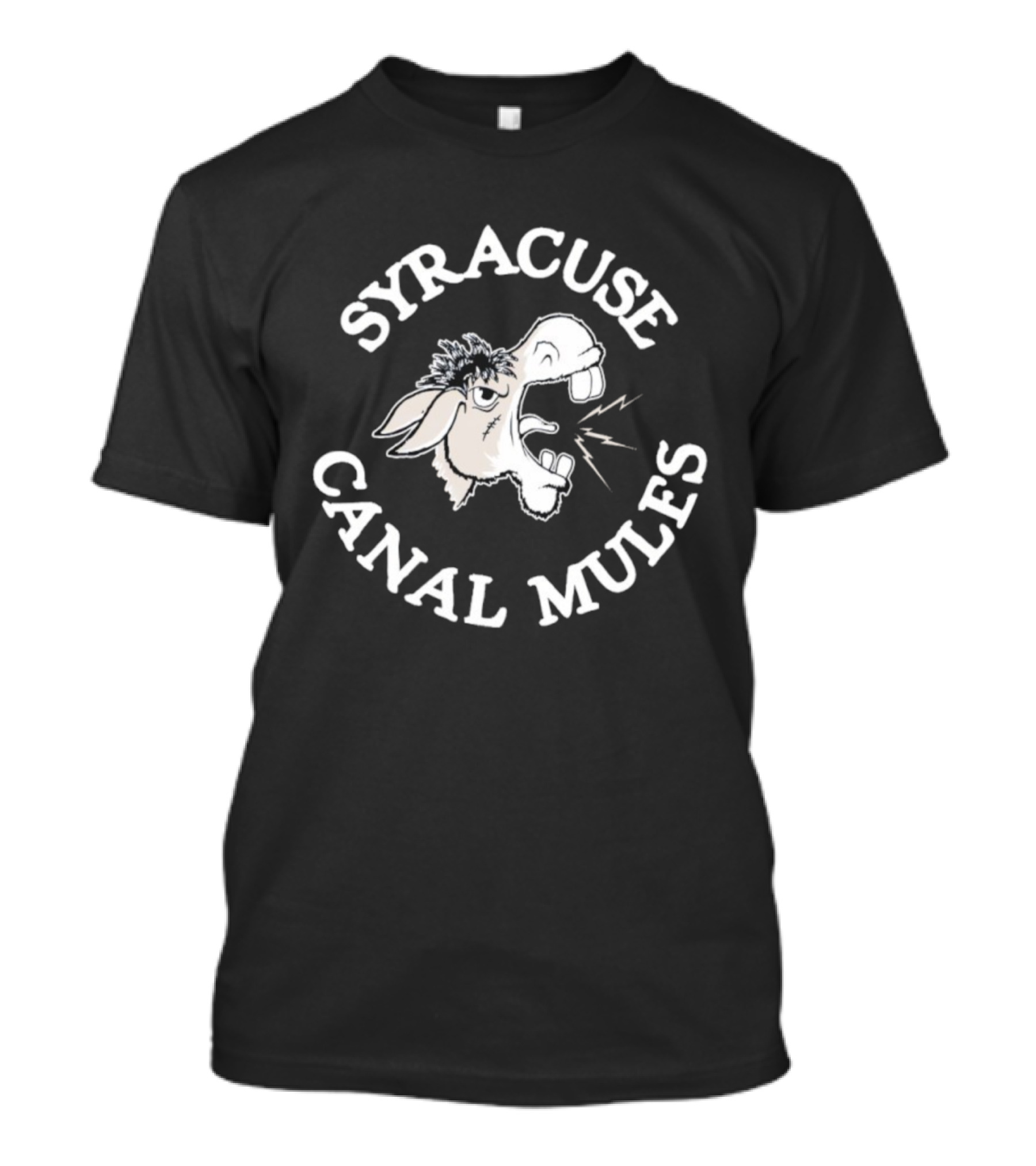 Syracuse Canal Mules Sports Team Mascot Design T-Shirt