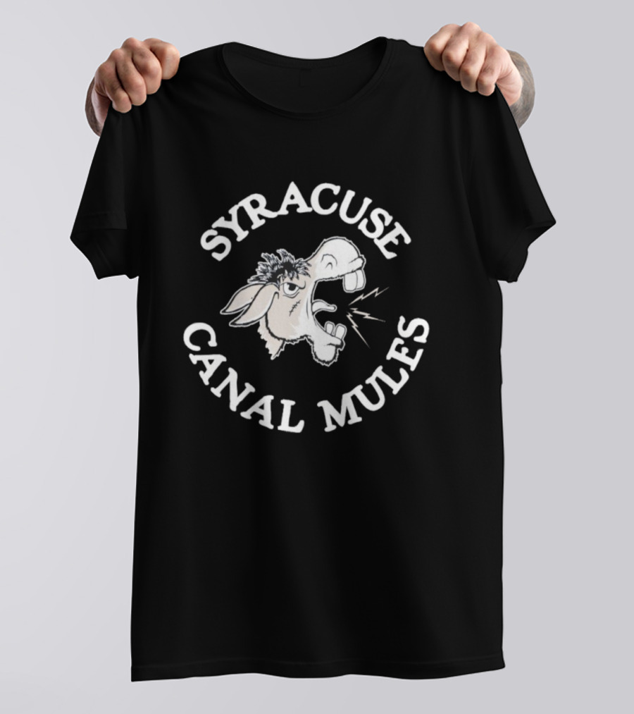 Syracuse Canal Mules Sports Team Mascot Design T-Shirt