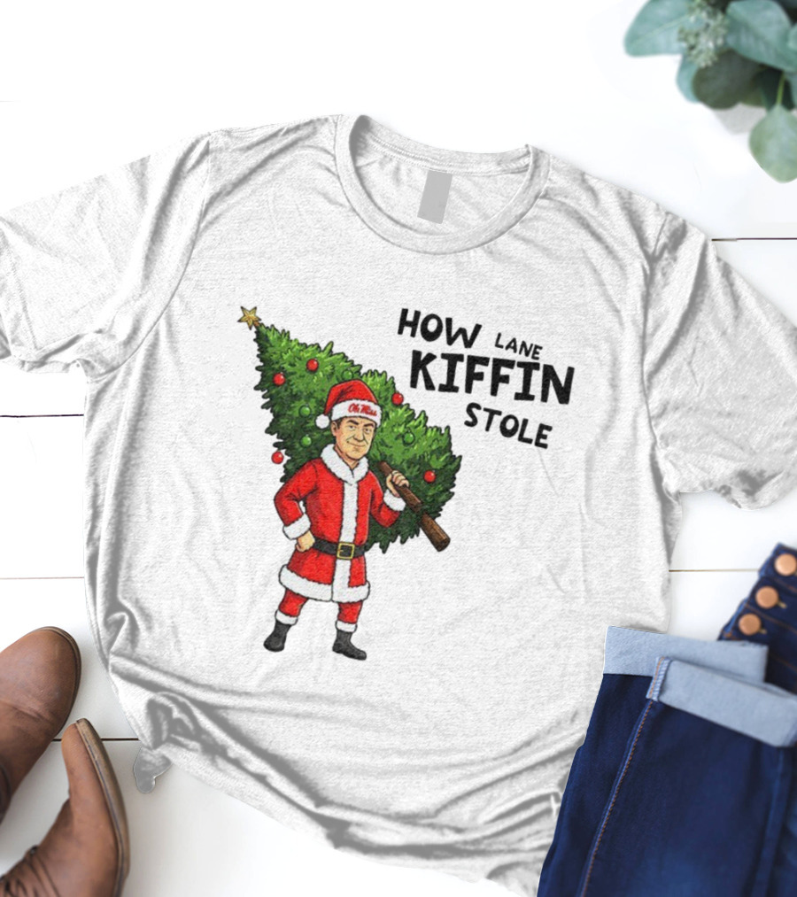 How Lane Kiffin Stole Christmas Ole Miss Santa Tree T-Shirt