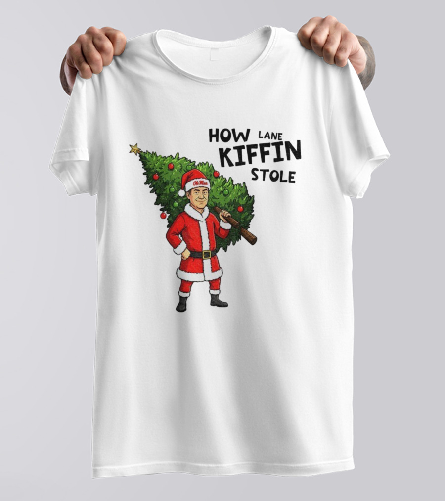 How Lane Kiffin Stole Christmas Ole Miss Santa Tree T-Shirt