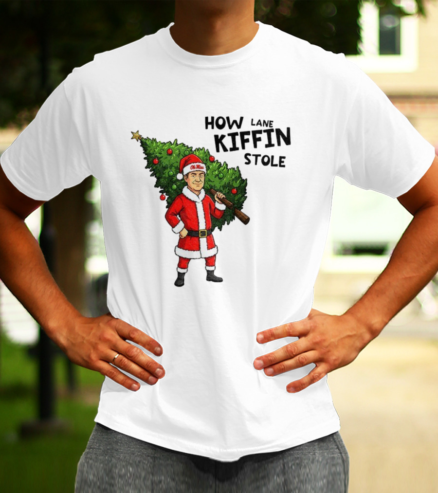 How Lane Kiffin Stole Christmas Ole Miss Santa Tree T-Shirt