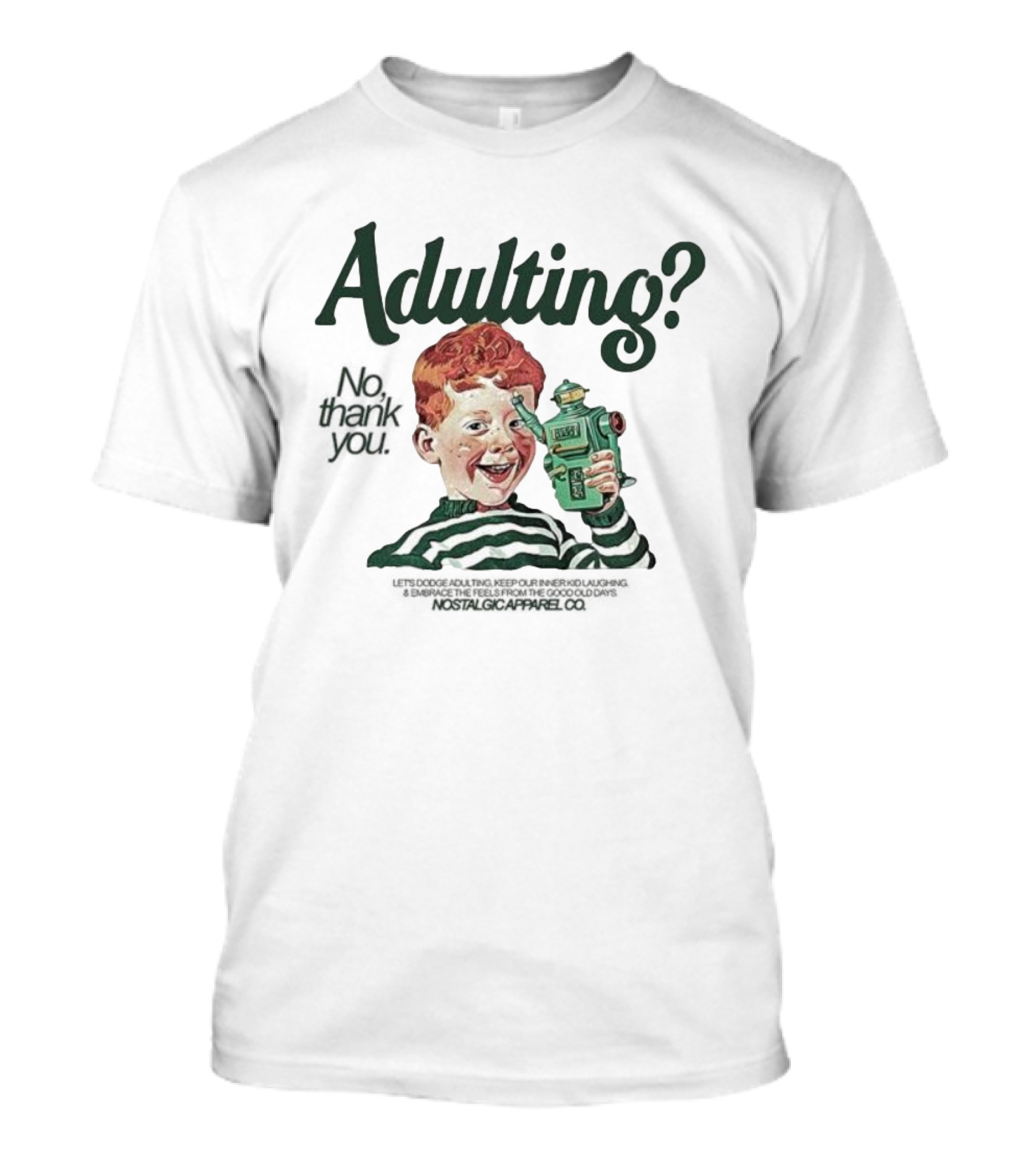Adulting No Thank You Retro Toy Camera Vintage Graphic T-Shirt