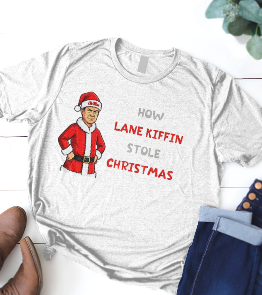 How Lane Kiffin Stole Christmas Funny Grinchmas Ole Miss Santa Coach T-Shirt