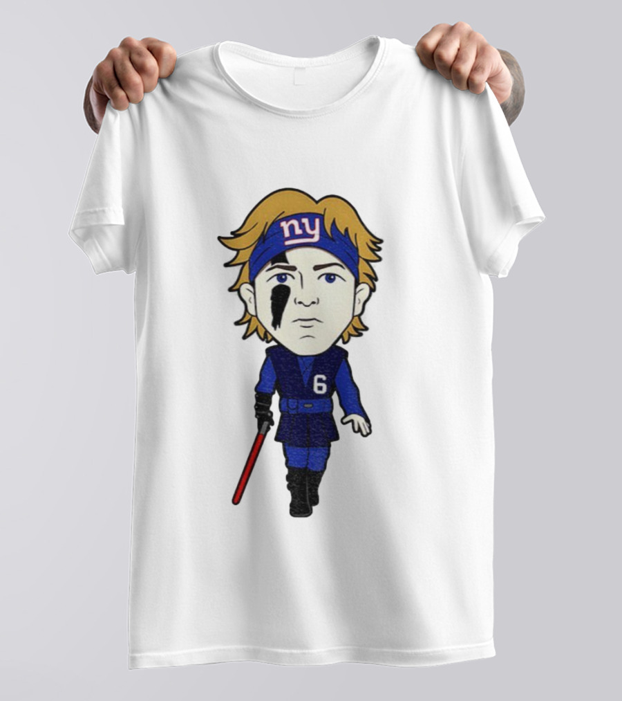 Cam Skattebo Cartoon NY Force Be With You T-Shirt