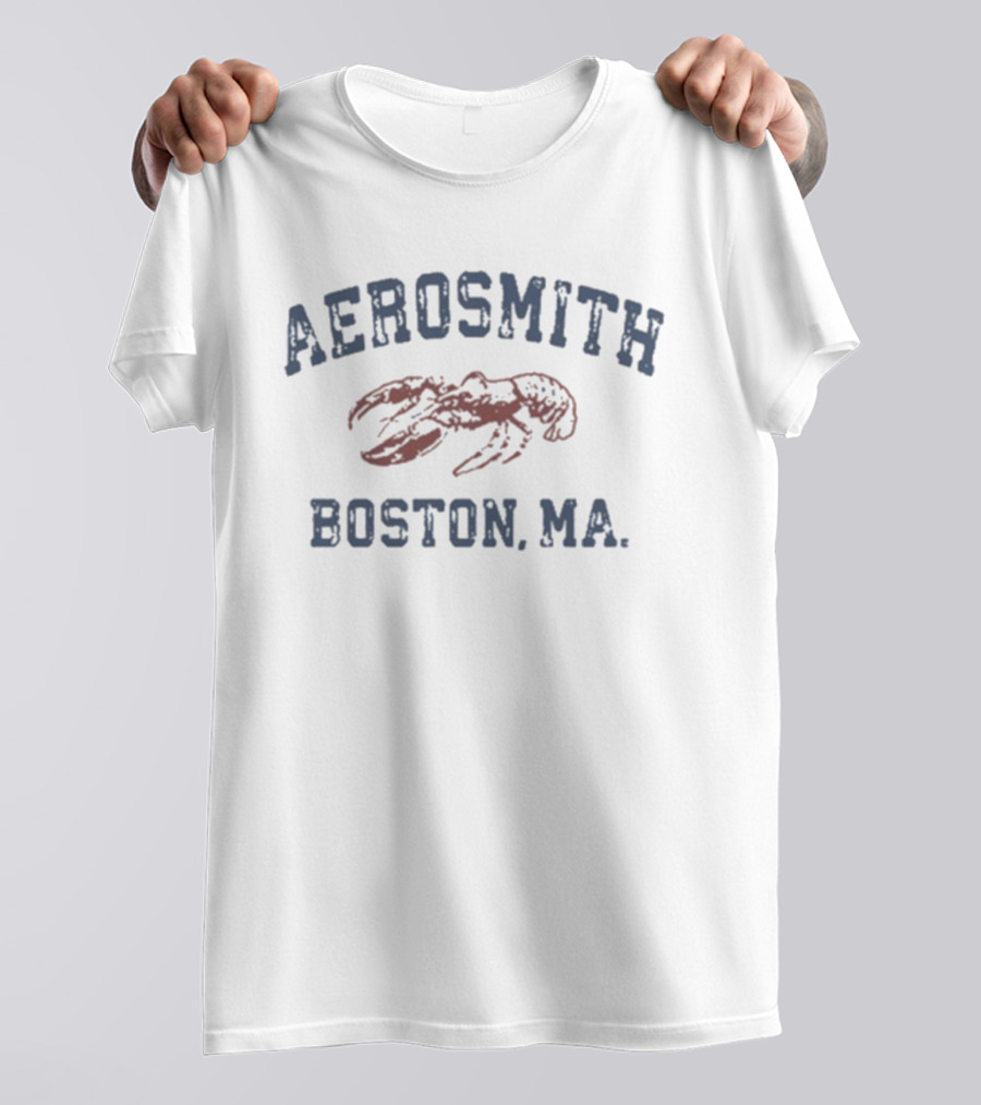 Aerosmith Boston MA Lobster Heritage Vintage Retro Style T-Shirt