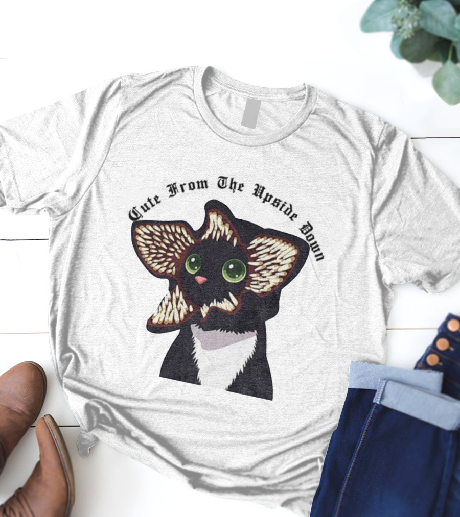 Demogorgon Kitten Cute From The Upside Down Halloween Cat Monster T-Shirt