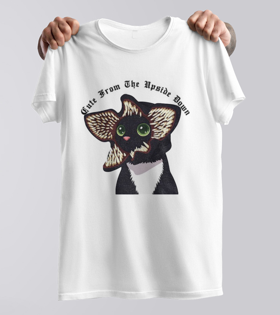 Demogorgon Kitten Cute From The Upside Down Halloween Cat Monster T-Shirt
