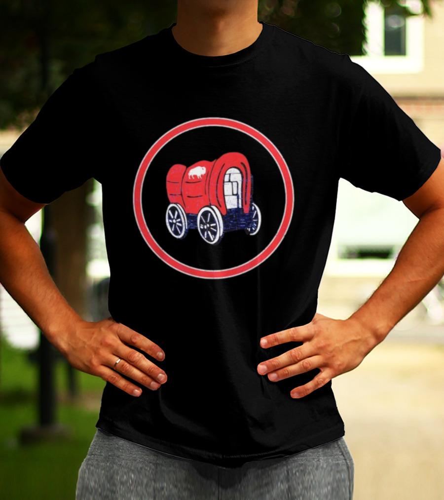 Buffalo Bills Circle The Wagons Iconic Red Wagon Symbol T-Shirt