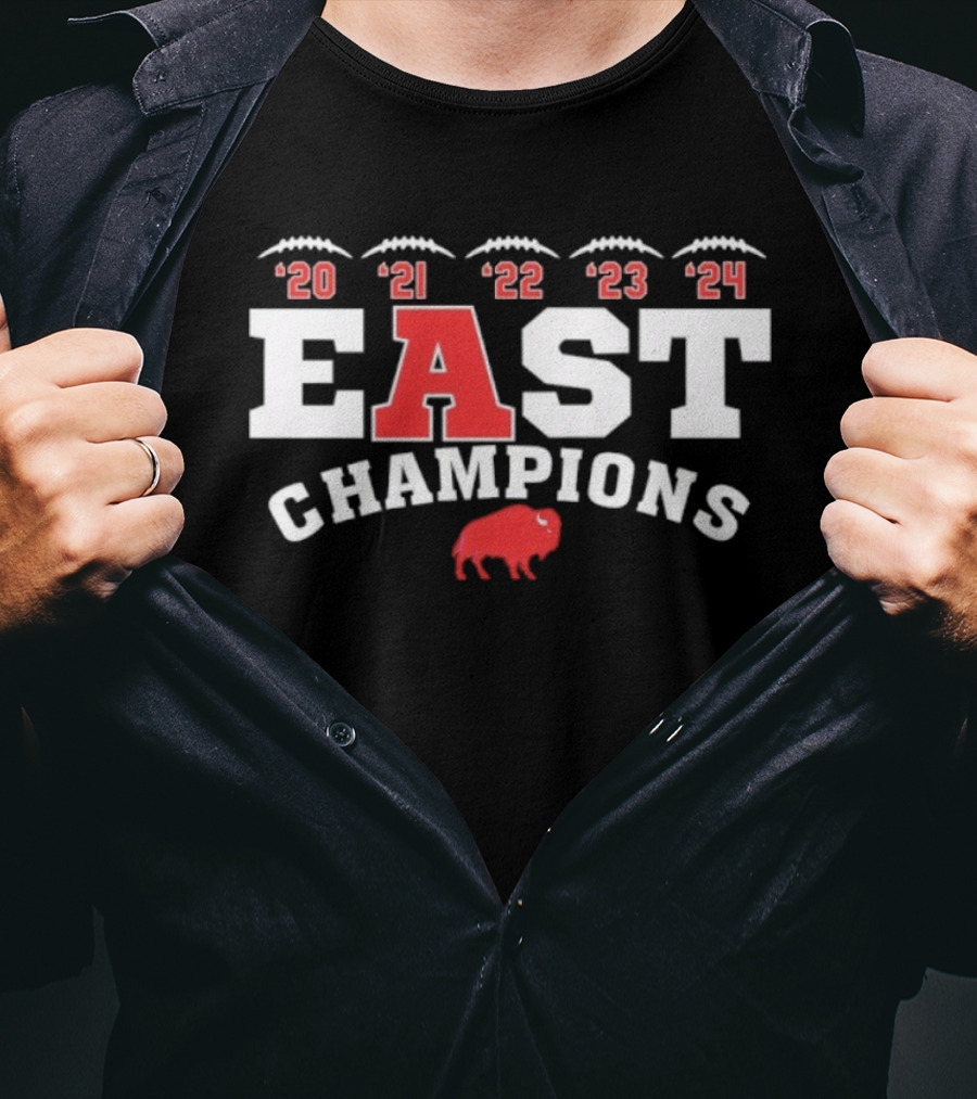 Buffalo Bills East Champions 2020 2021 2022 2023 2024 T-Shirt