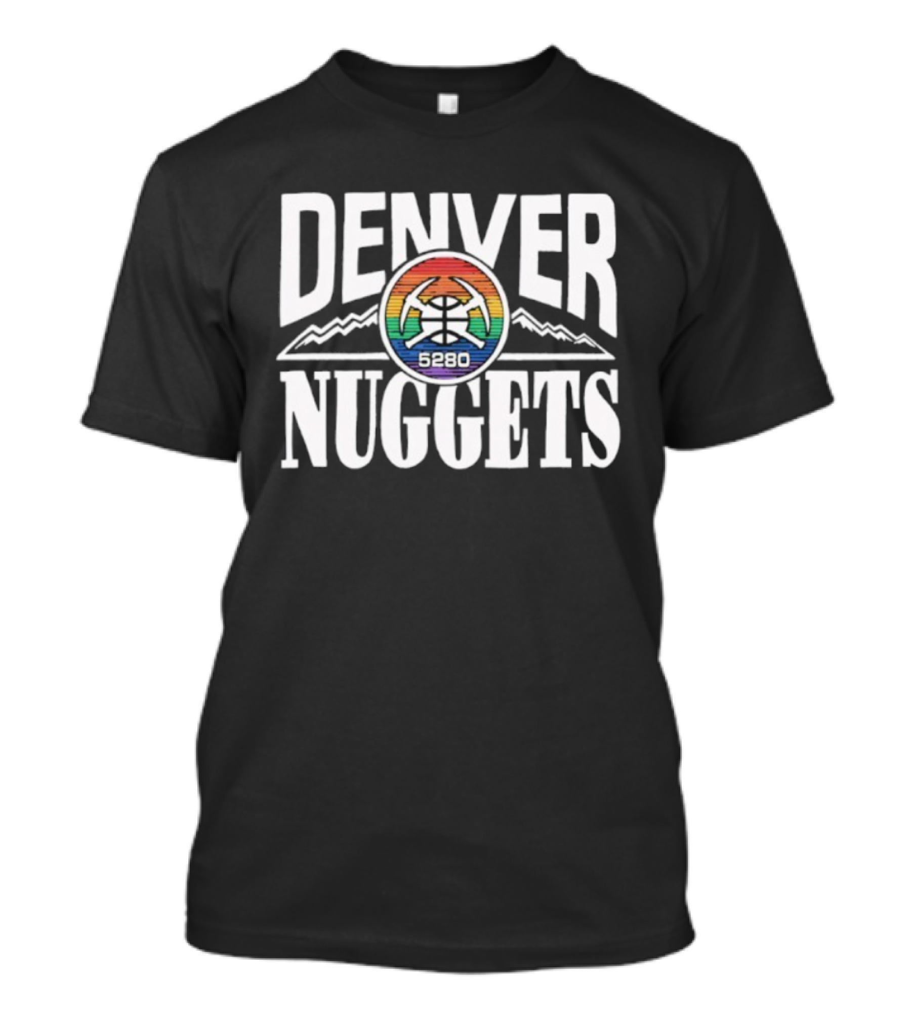 Denver Nuggets 5280 Rainbow Mountain City Edition Homage T-Shirt