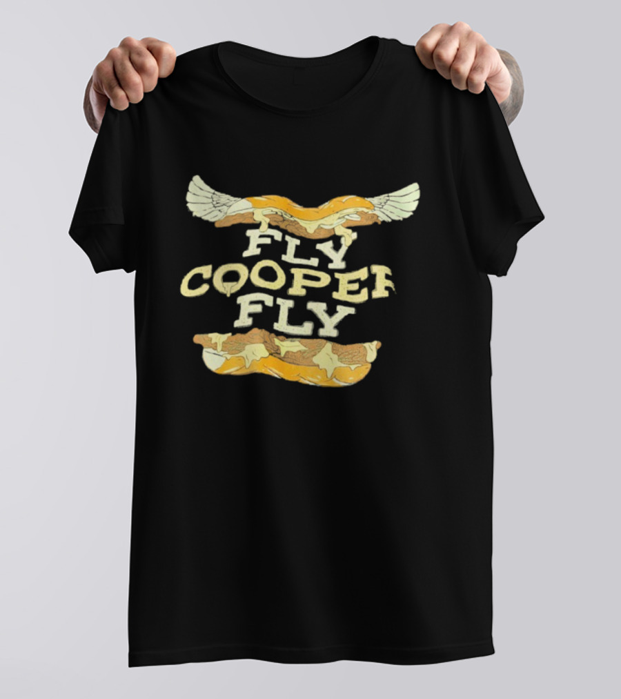 Fly Cooper Fly Cheesesteak Wings Football Theme T-Shirt