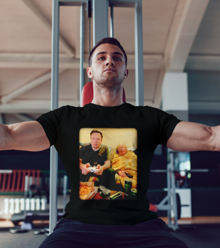 Elon Don Gaming Pizza Couch Monster Energy T-Shirt