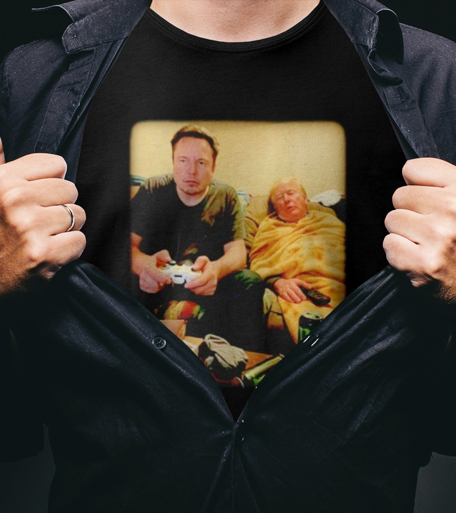 Elon Don Gaming Pizza Couch Monster Energy T-Shirt