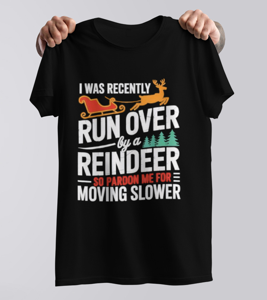 I Was Recently Run Over By A Reindeer So Pardon Me For Moving Slower T-Shirt
