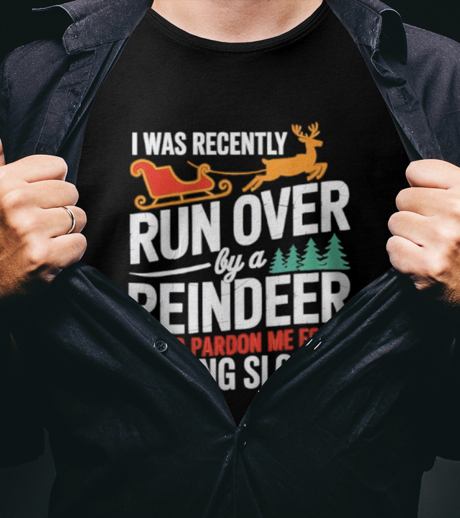 I Was Recently Run Over By A Reindeer So Pardon Me For Moving Slower T-Shirt