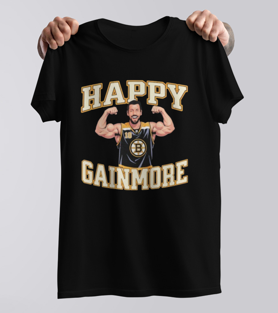 Boston Bruins Happy Gainmore Muscle 18 T-Shirt
