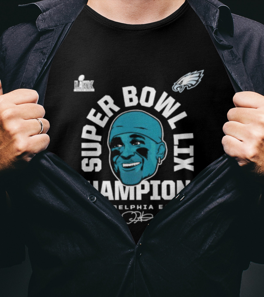Jalen Hurts Philadelphia Eagles Super Bowl LIX Champions T-Shirt