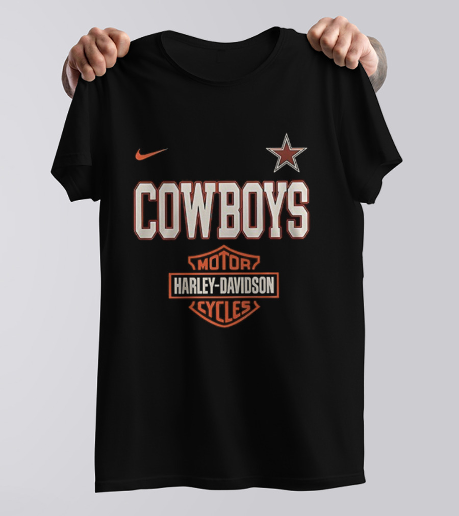 Cowboys Harley-Davidson Motor Style Nike Star T-Shirt