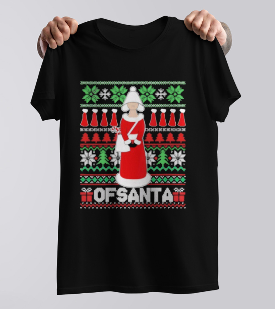 OfSanta Holiday Knit Ugly Christmas Sweater Style T-Shirt