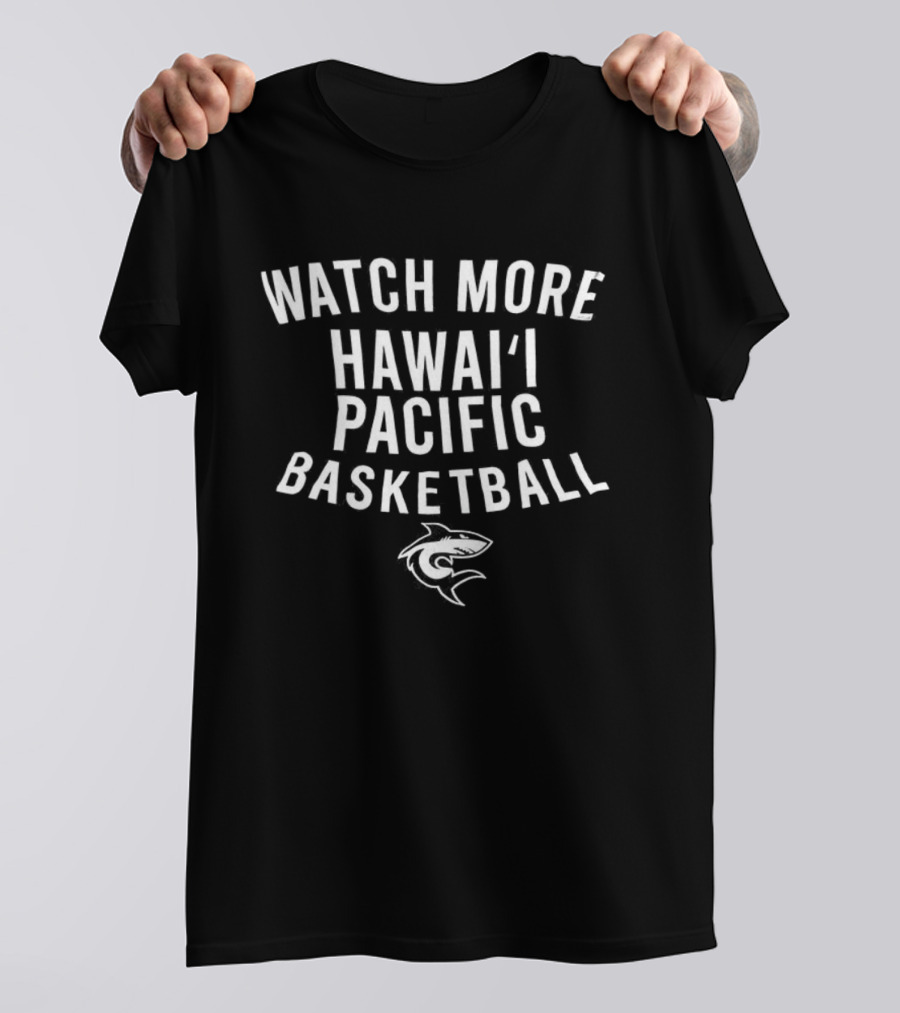 More Hawai'i Pacific Basketball Shark Icon T-Shirt
