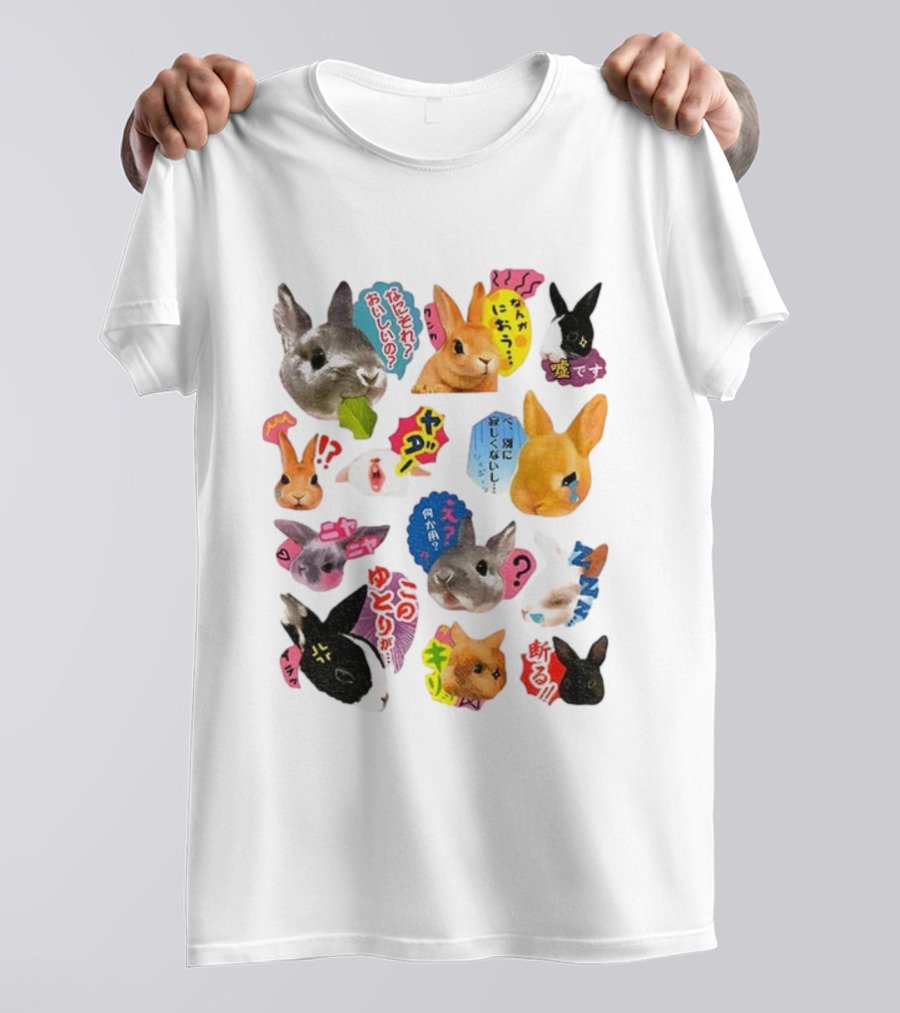Bunny Harajuku Kawaii Nani Kore Oishii Ne Dare 90s Style Japan Yabai Nyah Kotoru T-Shirt