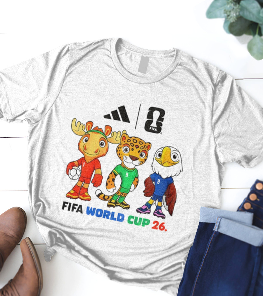 FIFA World Cup 2026 Mascot Cartoon Characters 2025 T-Shirt