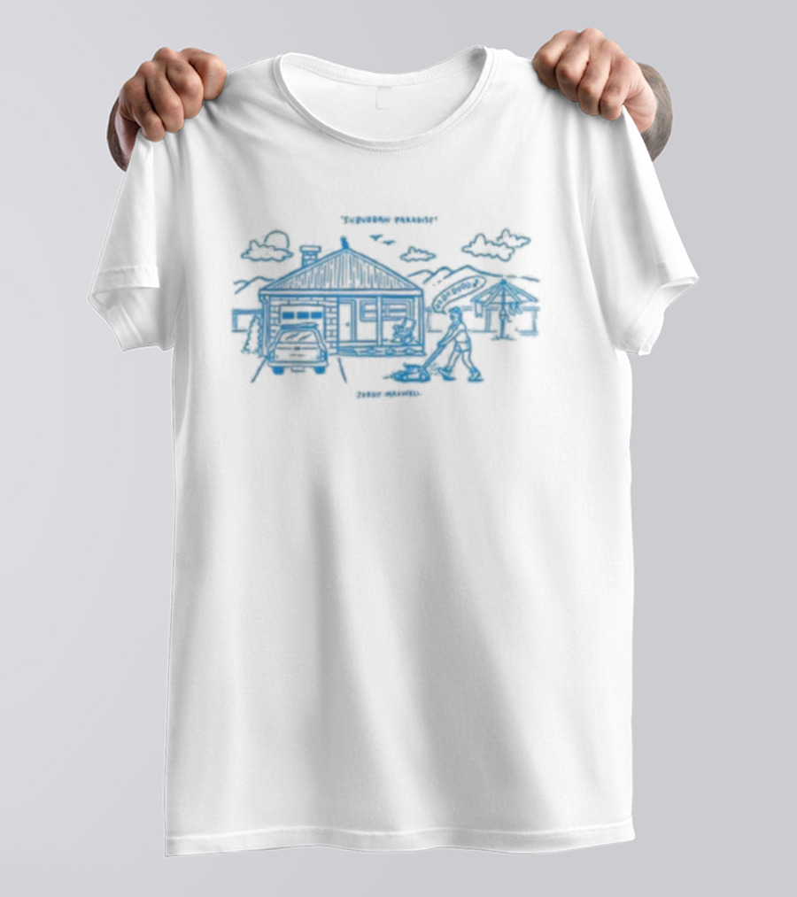 Suburban Paradise Jordy Maxwell Wholesome House Scene T-Shirt