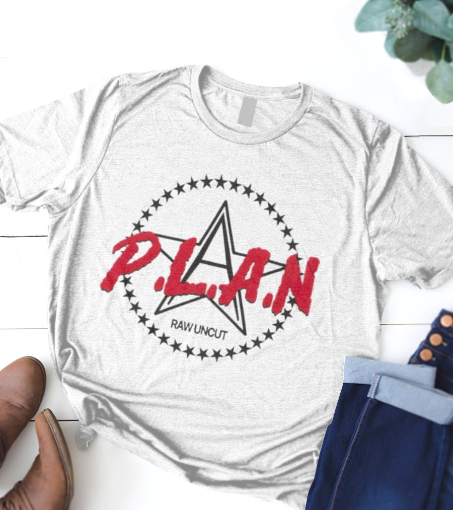 P.L.A.N Raw Uncut Star Emblem T-Shirt