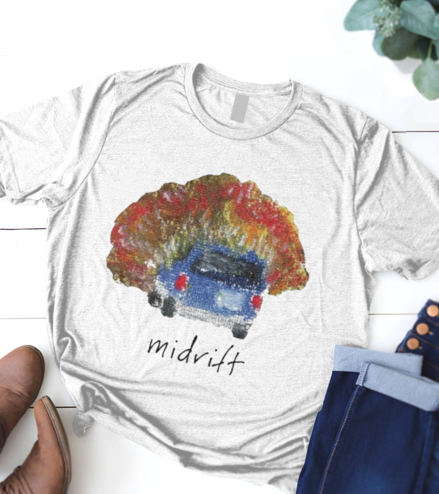 Midrift Summer 2025 Tour Fiery Blue Car Adventure T-Shirt