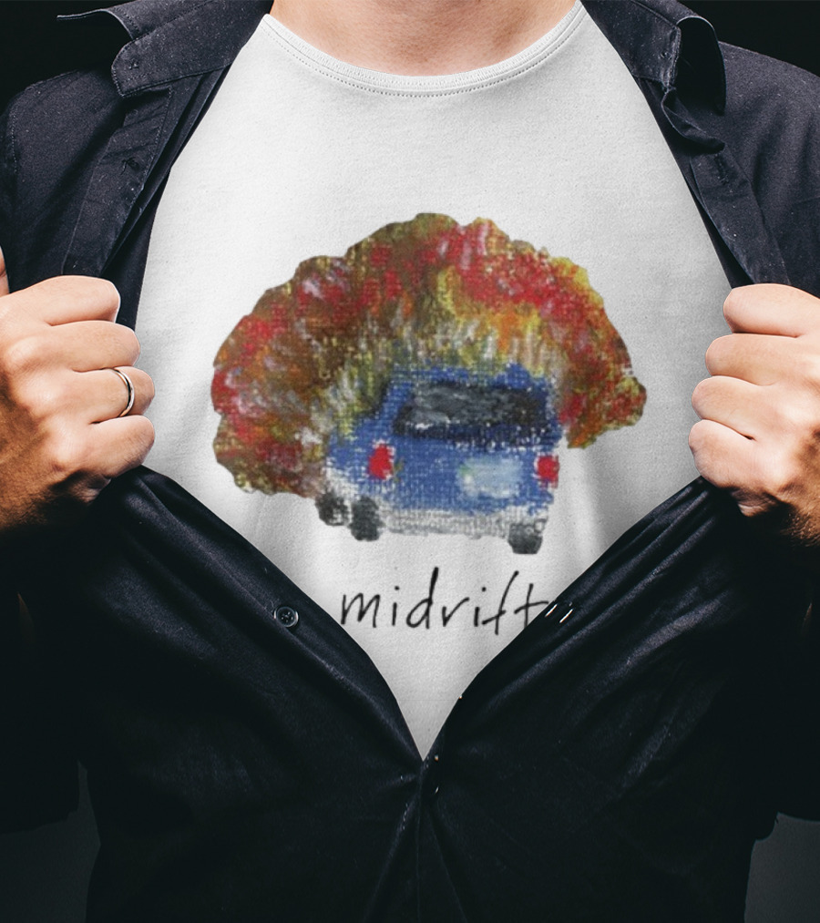 Midrift Summer 2025 Tour Fiery Blue Car Adventure T-Shirt